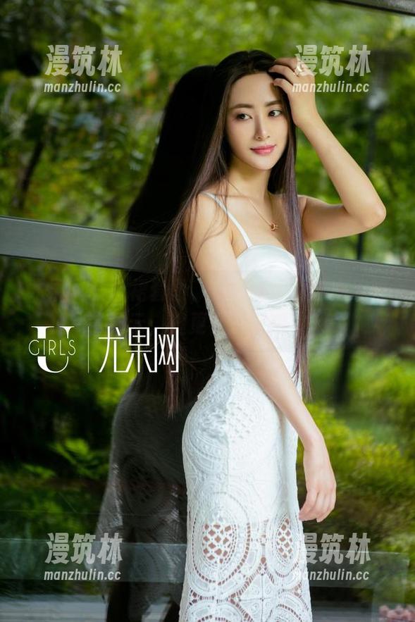 尤果网 - 白裙套图，安柔就像那洁白无暇的云，但更会挑衅哦！